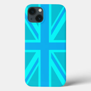 iPhone 13 Coque Drapeau d'Union Jack les Anglais de turquoise