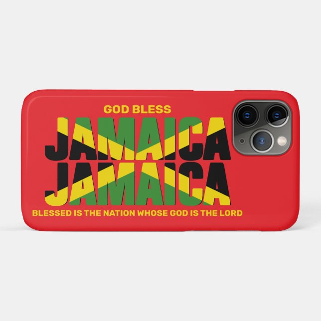 Coques Case-Mate iPhone Drapeau élégant DIEU BLESS JAMAICA JAMAICA (Dos (Horizontal))