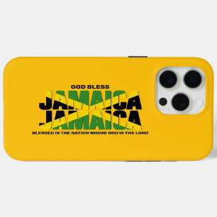 Coque iPhone 15 Pro Max Drapeau élégant DIEU BLESS JAMAICA JAMAICA