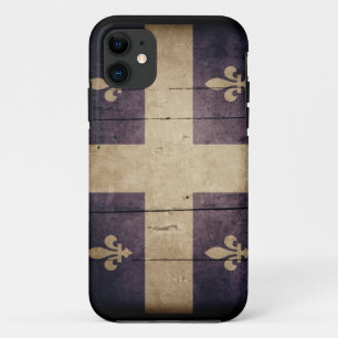Coques Pour iPhone Drapeau en bois rocailleux du Québec