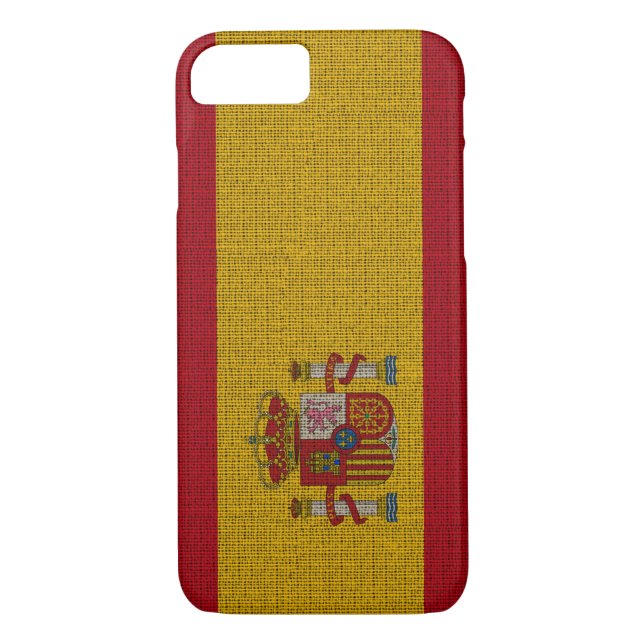 Coques Case-Mate iPhone Drapeau espagnol tendance cool burlap (Dos)