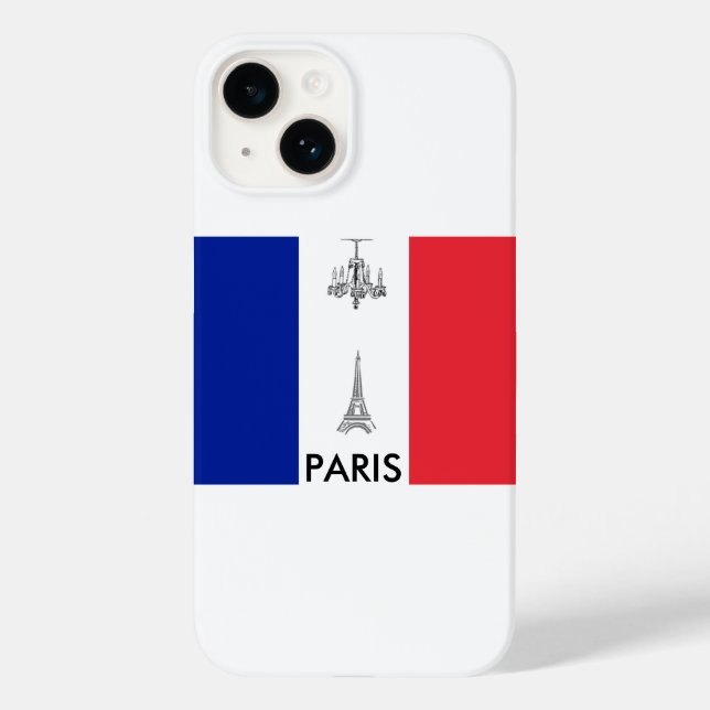 Coques Case-Mate iPhone Drapeau français à thème Paris (Verso)