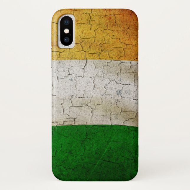 Coques Case-Mate iPhone Drapeau Grunge Irlande (Dos)