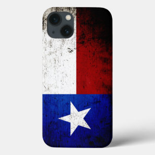 iPhone 13 Coque Drapeau grunge noir d'état du Texas