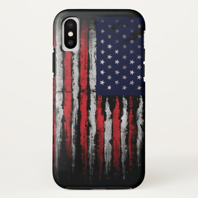 Coques Case-Mate iPhone Drapeau Grunge U.S.A (Dos)
