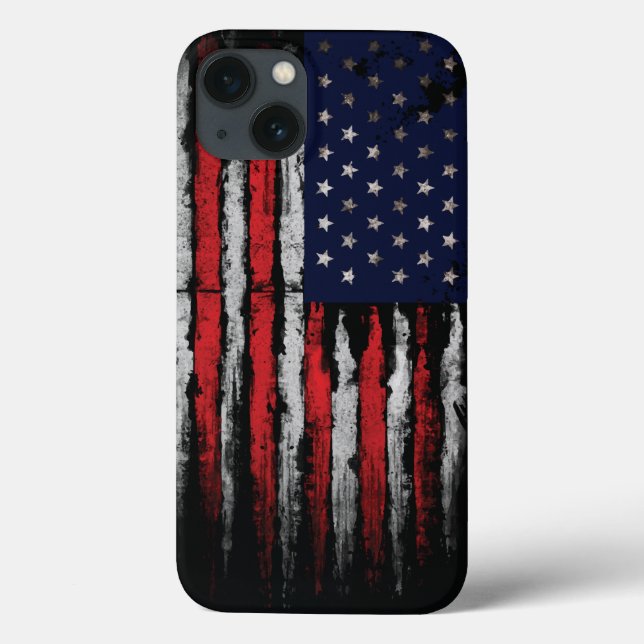 Coques Case-Mate iPhone Drapeau Grunge U.S.A (Verso)