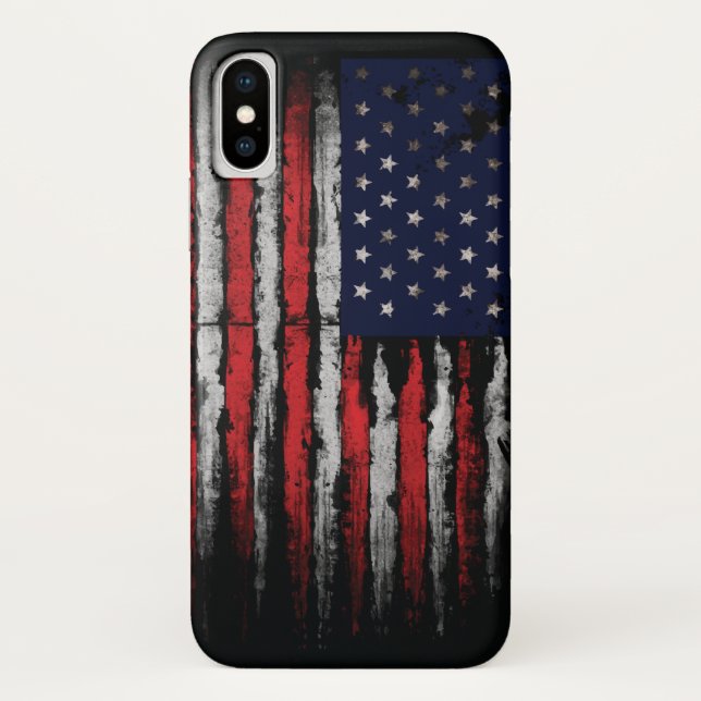 Coques Case-Mate iPhone Drapeau Grunge U.S.A (Dos)