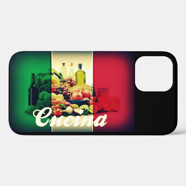 Coques Case-Mate iPhone Drapeau italien de Cucina (Verso (horizontal))
