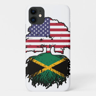 Case-Mate iPhone Case Drapeau Jamaïcain Américain USA Tree Roots