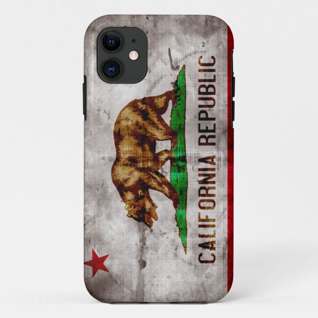Coques Case-Mate iPhone Drapeau patiné de la Californie (Dos)