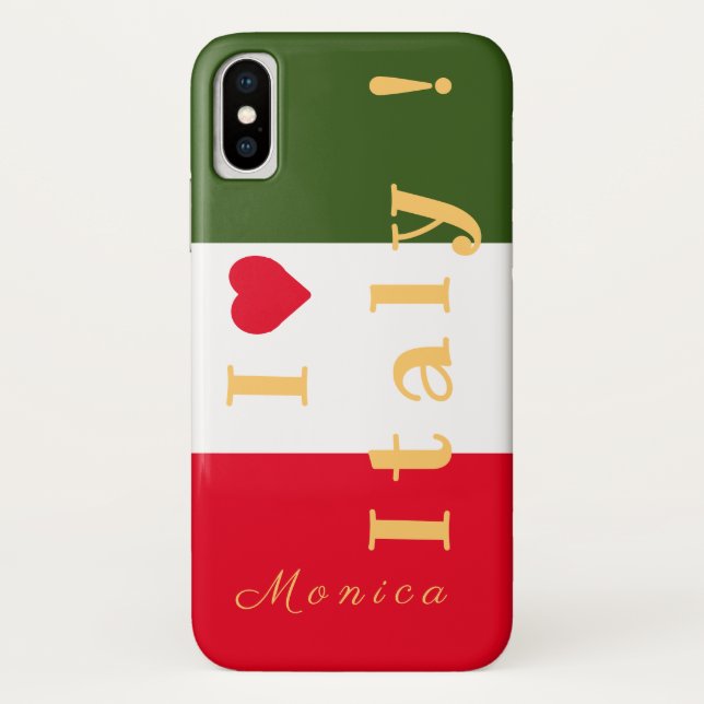 Coques Case-Mate iPhone Drapeau personnalisé d'Italie (Dos)