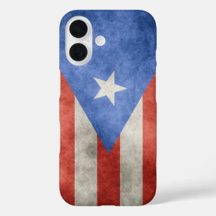 Coques iPhone 16 Drapeau Porto Rico Grunge