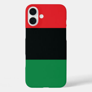 Coques iPhone 16 Plus Drapeau rouge, noir et vert
