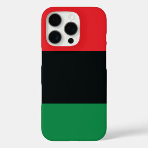 Coques iPhone 16 Pro Drapeau rouge, noir et vert