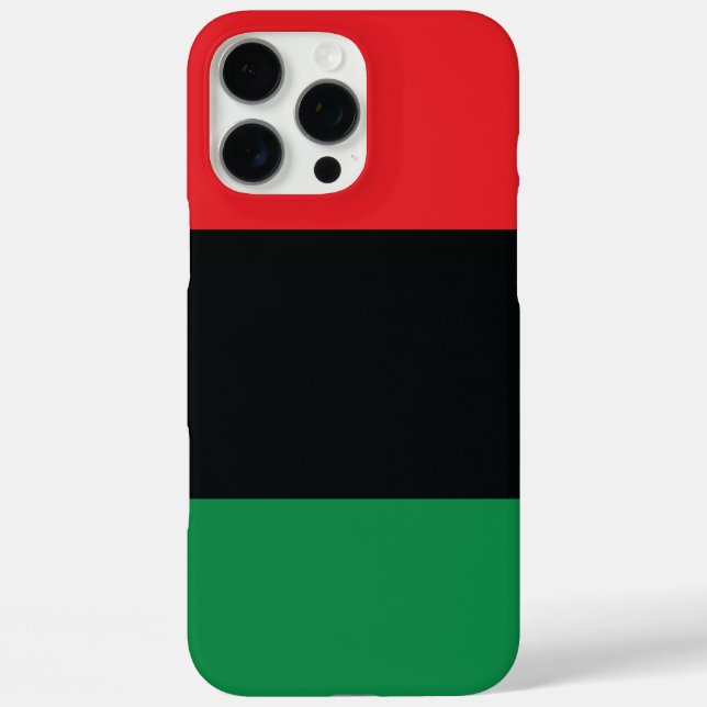 Coques Case-Mate iPhone Drapeau rouge, noir et vert (Verso)