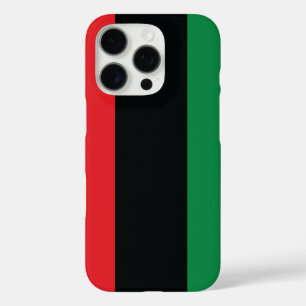 Coques iPhone 16 Pro Drapeau rouge, noir et vert