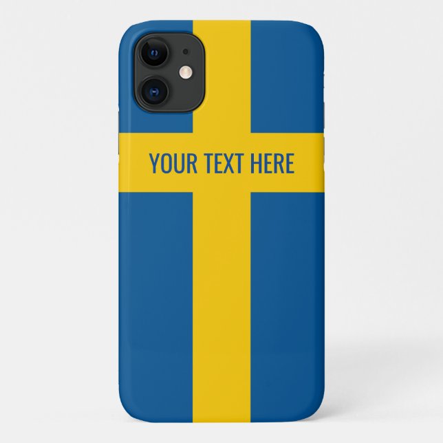 Coques Case-Mate iPhone Drapeau suédois personnalisé (Dos)