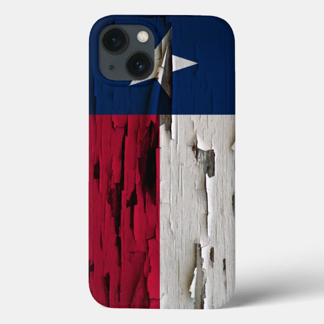 Coques Case-Mate iPhone Drapeau Texas Peinture Peel Look (Verso)
