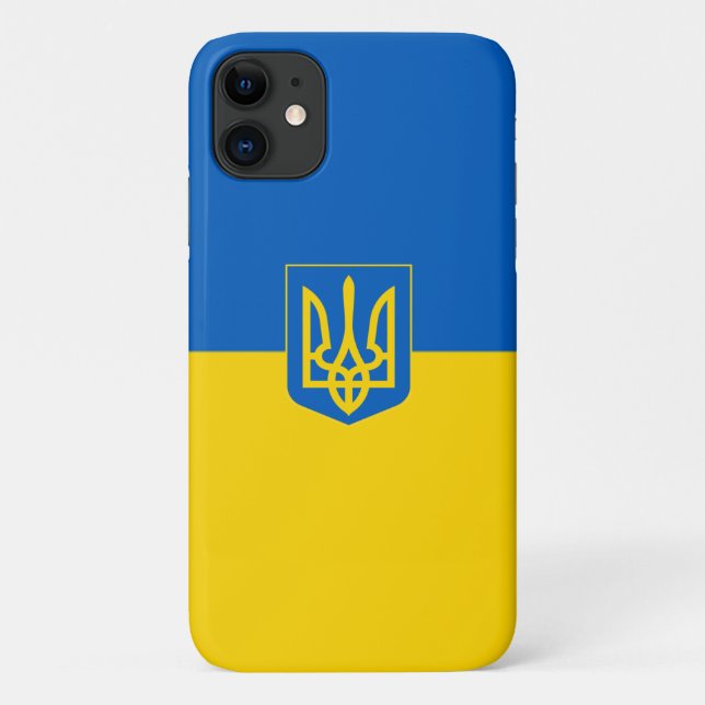 Coques Case-Mate iPhone Drapeau ukrainien Armoiries (Dos)