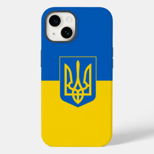 Coque Pour iPhone 14 Drapeau ukrainien avec armoiries