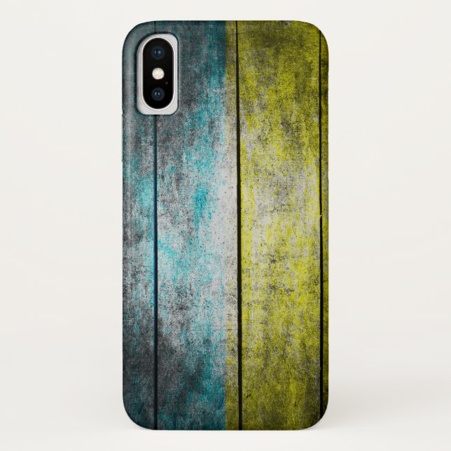 Coques Case-Mate iPhone Drapeau ukrainien sur bois (Dos)