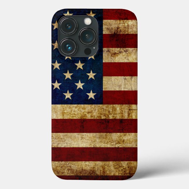 Coques Case-Mate iPhone Drapeau USA / Grunged (Verso)