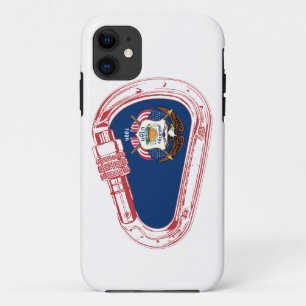 Etui iPhone Case-Mate Drapeau Utah Escalade carabiner
