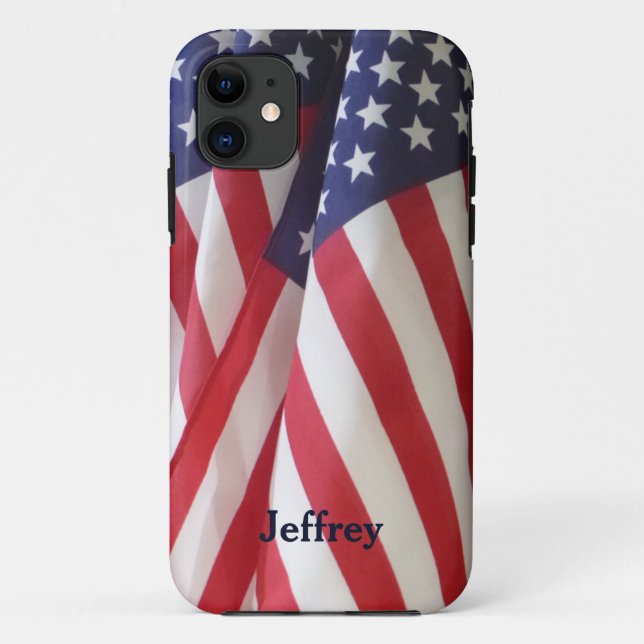 Coques Case-Mate iPhone Drapeaux américains, Nom, Patriotique (Dos)