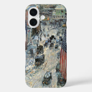 Coques iPhone 16 Drapeaux sur la 57ème rue par Frederick Childe Has