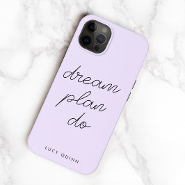 Coque Pour iPhone 14 Dream Plan Do Pastel Lilac Purple Modern Feminine