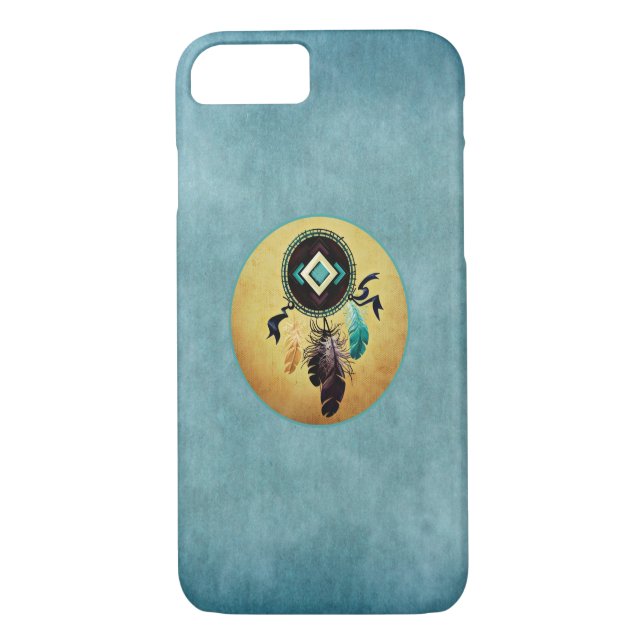 Coques Case-Mate iPhone Dreamcatcher Aux Accents Turquoise (Dos)