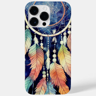 COQUE POUR POUR iPhone 14 PRO MAX DREAMCATCHER EN COULEUR D'EAU ET PLUMES