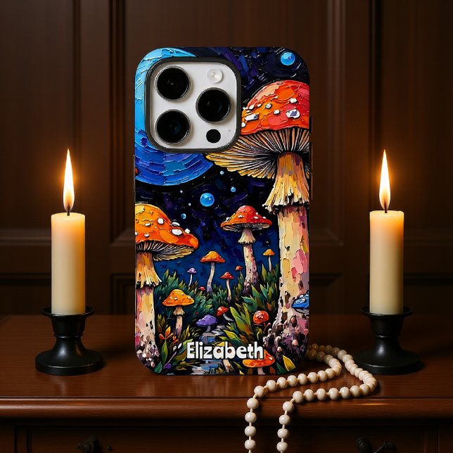 Coques Case-Mate iPhone Dreamscape de champignons lumineux (Créateur téléchargé)