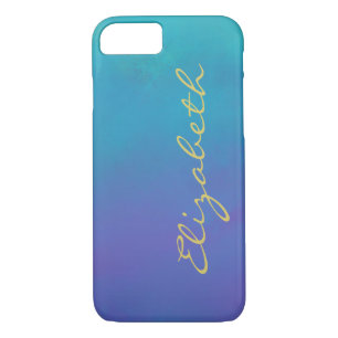 Coque iPhone 8/7 Dreamy Blues Abstract Design Personnalisé