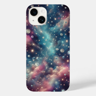 Coque Pour iPhone 14 Dreamy Galaxy Diamond Space Glitter Stars Pastel N