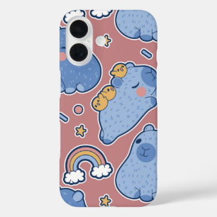 Coques iPhone 16 Dreamy Nap Squad Capybara
