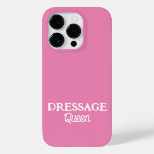 Coque Pour iPhone 14 Pro Dressage Queen mignon rose Script équestre