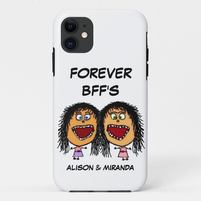 Coques Case-Mate iPhone Drôle Cartoon Best Friends BFF's (Dos)