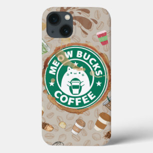 Case-Mate iPhone Case Drôle Cat Coffee Coffre Téléphone