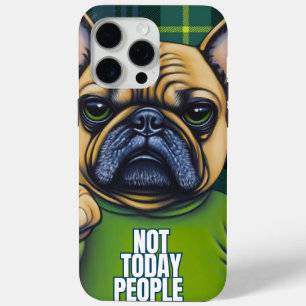 Coque iPhone 15 Pro Max Drôle Chien de taureau français