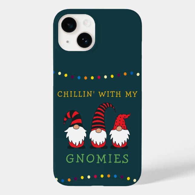 Coques Case-Mate iPhone Drôle Chillin' avec mon jeu de Noël Gnomies | (Verso)