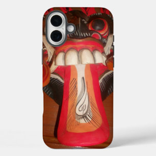 Coques iPhone 16 Plus Drôle effrayant Langue bizarre asiatique Halloween