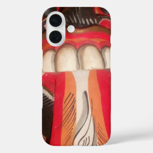 Coques iPhone 16 Drôle effrayant Langue bizarre asiatique Halloween