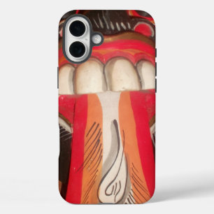 Coques iPhone 16 Plus Drôle effrayant Langue bizarre asiatique Halloween