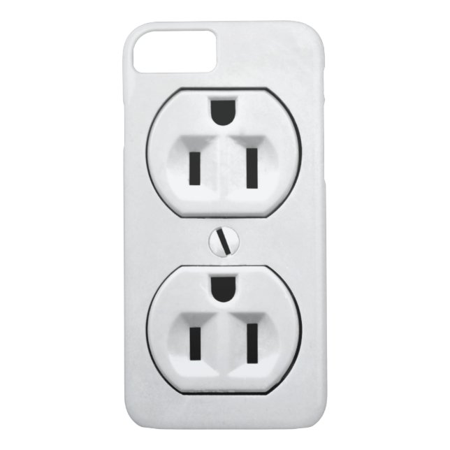 Coques Case-Mate iPhone Drôle Humour Joke Electrical Outlet Custom (Dos)