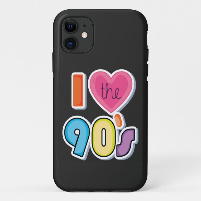 Coques Case-Mate iPhone Drôle I Love The 90's, 1990's Theme Party (Dos)