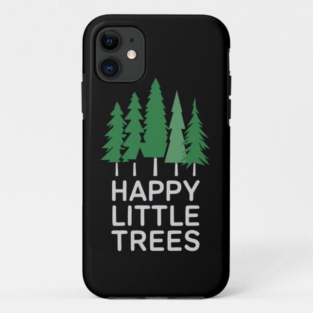 Coques Case-Mate iPhone Drôle Joyeux Petits Arbres Cadeaux Camping (Dos)