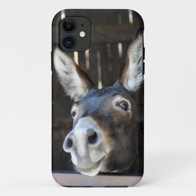 Coques Case-Mate iPhone Drôle mignon âne ferme animal Nom personnalisé (Dos)
