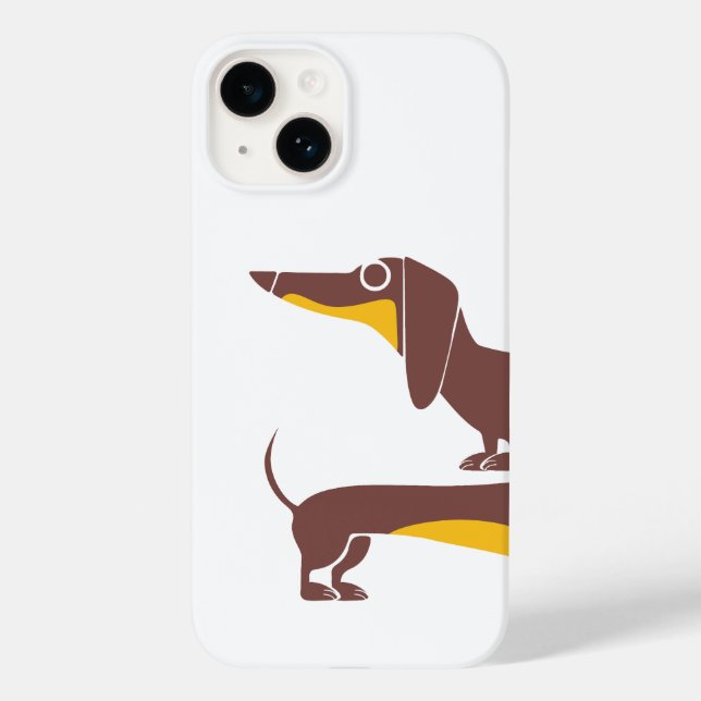 Coques Case-Mate iPhone Drôle mignon dachshund pour parent chien long (Verso)