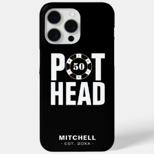 Coque iPhone 15 Pro Max Drôle Pot-Head Humour Poker